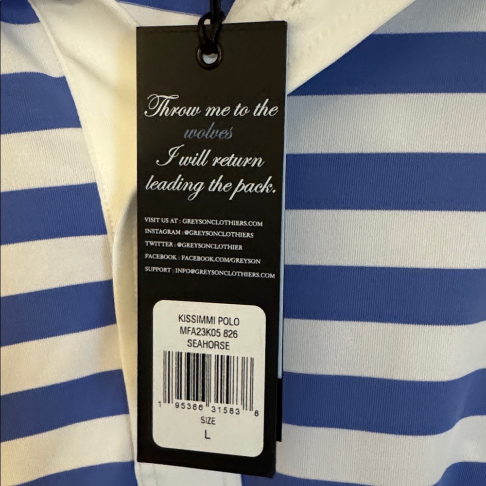 Greyson Classic Blue and White Striped Shirt - Picture 2 of 3